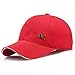 TUOLUO Hombres Mujeres M Daddy Hat Gorra De Béisbol Negra Sólida Algodón Desestructurado Moda Unisex Daddy Hat Bone Talla única/Rojo