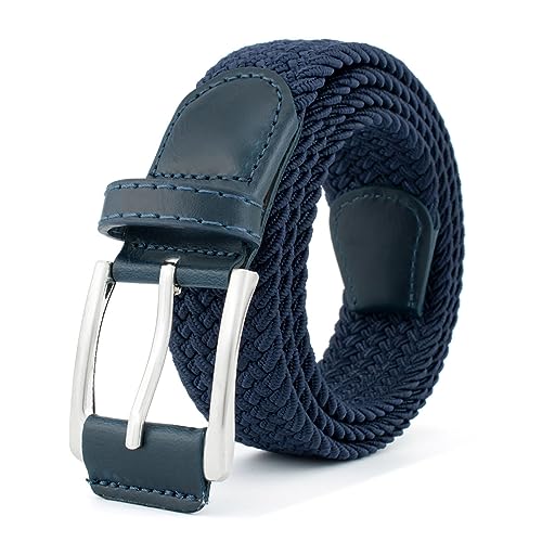 Elastic Braided Belt for Men - Stretch Canvas Woven Casual Waist Band Web Belt 41
