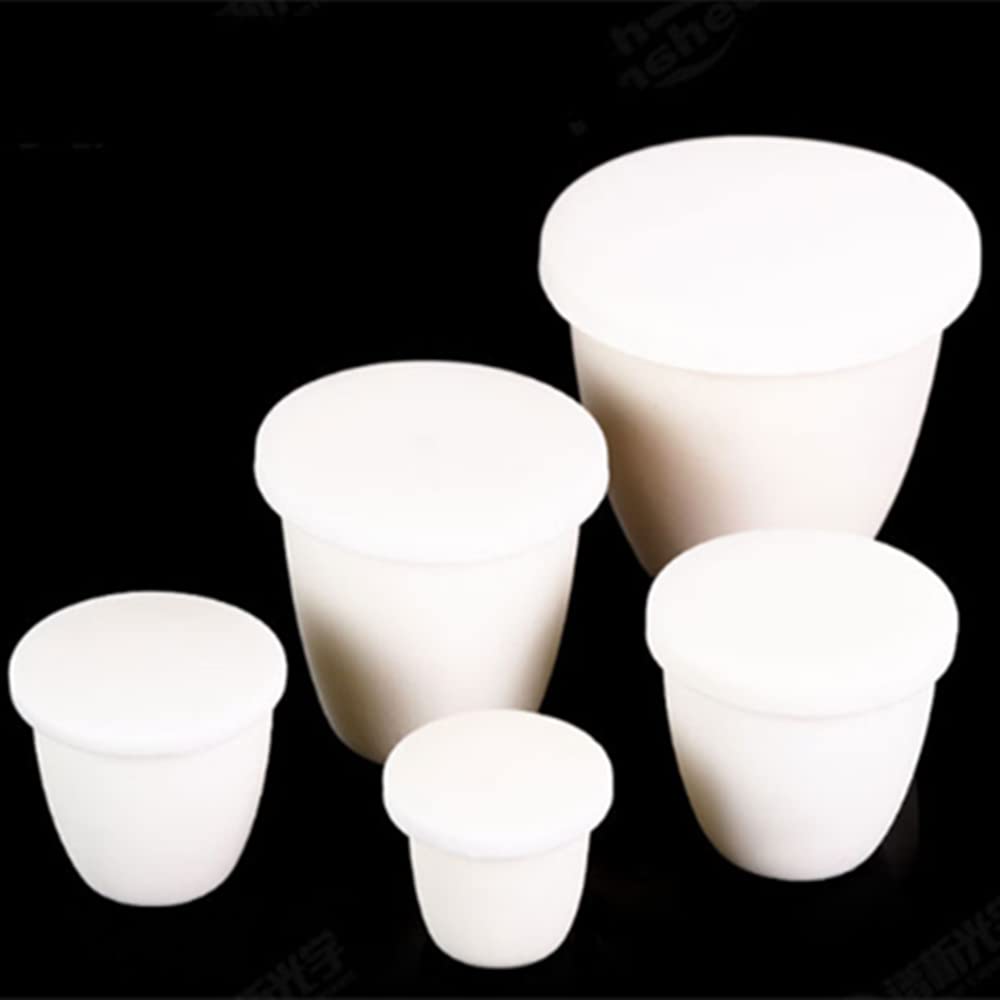 Crisol de de corindón resistente a altas temperaturas con tapa - Crisol de laboratorio de alúmina al 99%(150ML)