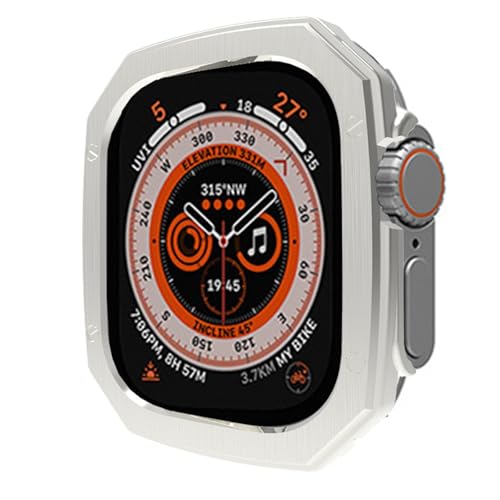 Coque Apple Watch rigide finition argent brillant pour un design épuré et une esthétique luxe