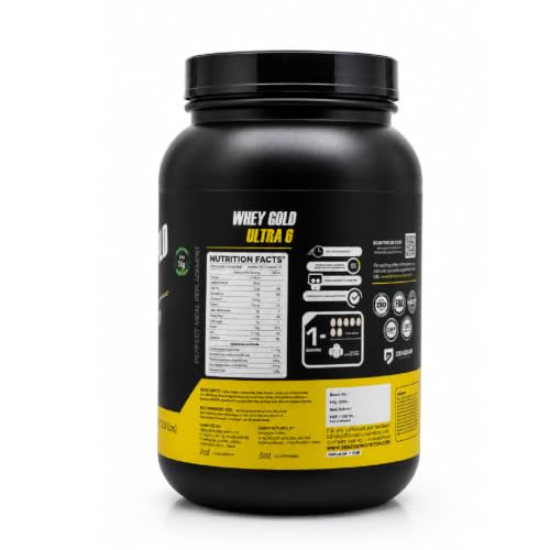 Image of DENZOUR NUTRITION Whey Gold Ultra 6 Starter With 24g Protein | Support Muscle Growth And Maintain A Lean Physique- Pista Kulfi Flavour, 1.05 Kg /2.3 lbs (29 Servings)