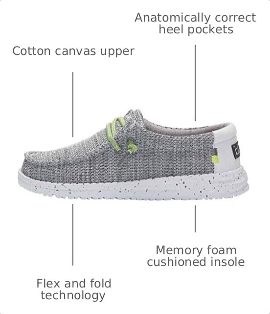 Image of HEYDUDE Boy's Wally Youth Multiple Colors | Boy's Shoes | Boy's Lace Up Loafers | Comfortable & Light-Weight