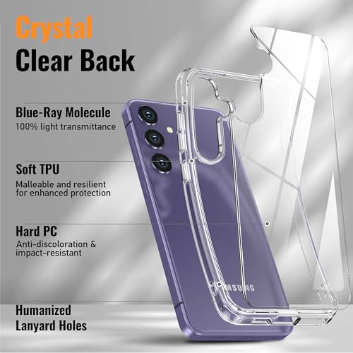 Image of Oterkin for Samsung Galaxy S24 Plus Case Clear, [20X Anti-Yellowing] Phone Case with [Built-in 4 Airbags][10FT Military Grade Protection] [Crystal Transparent Slim] S24+ Plus Case (Clear)