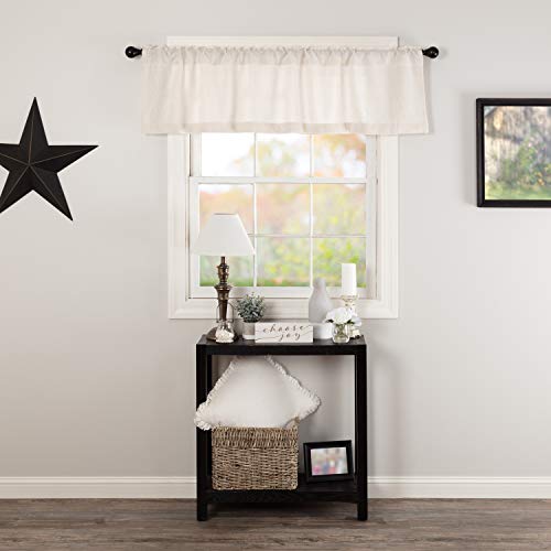 Vhc Brands 51827 Burlap Antique White Farmhouse Primitive Curtains Valance 16X60 thumb #1