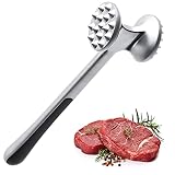 Amplia gama de usos: el martillo ablandador de carne de acero inoxidable es adecuado para varios tipos de carne, como pollo, carne, etc. También se puede utilizar para picar nueces, hielo, ajo y otros alimentos en la cocina.