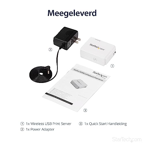 image for StarTech.com 1 Port USB Wireless N Network Print Server with 10/100 Mb