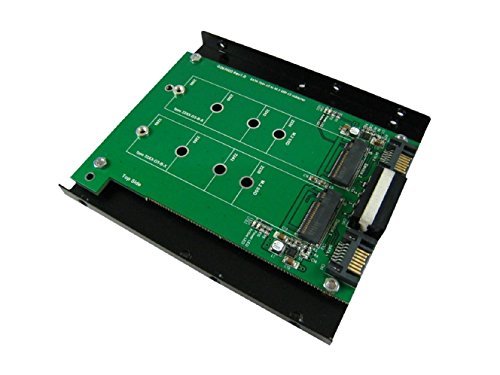 Micro SATA Cables Adaptador Dual M.2 a SATA III con Marco Metálico