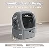 Automatic Cat Litter Box Self Cleaning - APP Control - Weight Monitoring - Ultra-Quiet, Medium Cats and Kittens Litter Box, Safe Anti-Pinch【Assembly Required】- Grey #3