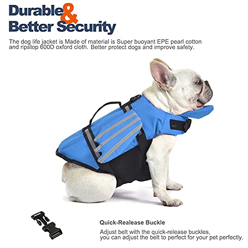 Dog Life Jacket, Wings Design Pet Life Vest, Dog Flotation Lifesaver Preserver Swimsuit with Handle for Swim, Pool… - Image 4
