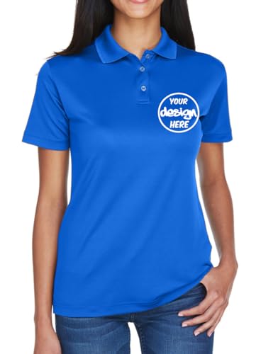 INK STITCH Ladies 8404 UltraClub Custom Design Embroidery Cool Dry Sports Golf Work Polo Shirts2
