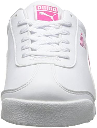 Tênis básico infantil Puma Roma, White/Fuchsia Purple, 9.5 Toddler