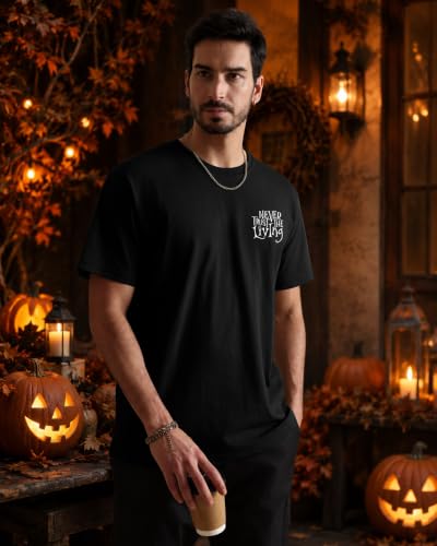 Men's Gothic Graphic T Shirt Vintage Halloween Casual Tee - image 2