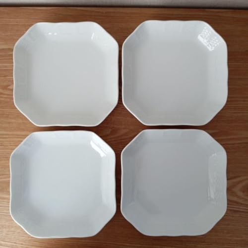Richard Ginori Vecchio White Square Dish, 6.1 inches (15.5 cm) x 4 Pieces