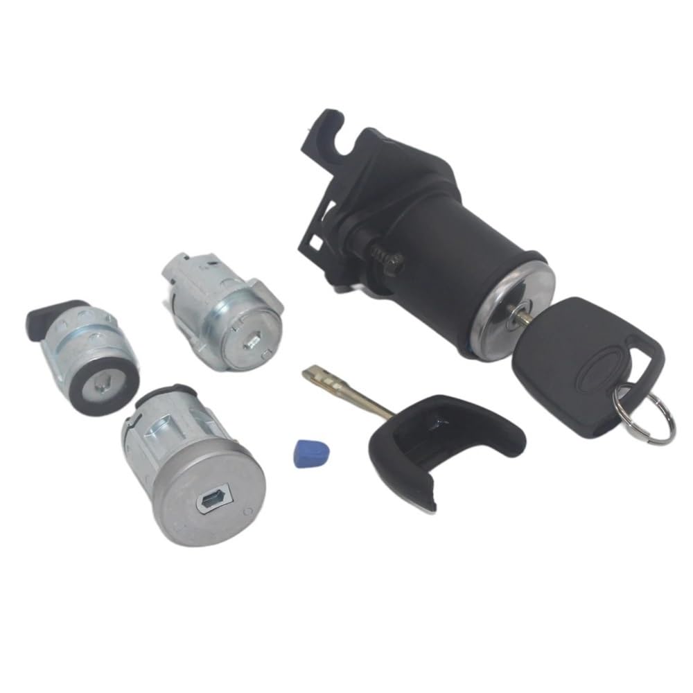 Zhjlut One Color Car Lock Cylinder 2S61a22050bm 1479660 Compatible With Fiesta Mk5 For Fusion Cbk 2003- Full Lock Set Ignition Switch Left Right Door Trunk Lock