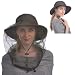 USHAKE Mosquito Head Net Hat, Safari Hat Sun Hat Bucket Hat with Hidden Net Mesh Protection from Insect Bug Bee Mosquito Gnats for Outdoor Lover Men or Women-Green