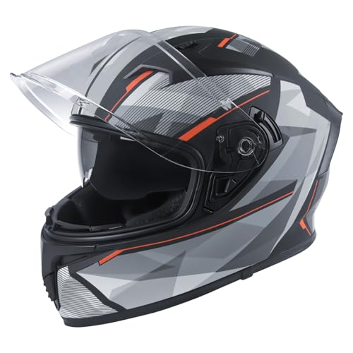 Full Face DOT Motorcycle Helmet with Dual Visors for Adults