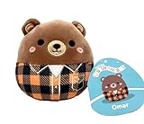 Squishmallows 5' Omar The Bear - Officially Licensed Plush - Collectible Soft & Squishy Harvest Squad Stuffed Animal Toy - Add to Your Squad - Gift for Kids, Girls & Boys 5 inches