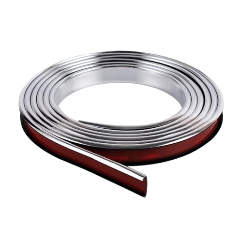 Image of U-Shape Edge Banding, 16.4FT Veneer Edge Banding, PVC Self Adhesiv Furniture Corner Edge Strip Countertop Table Cabinets Chairs Shelves Restoration, 20MM, Silver