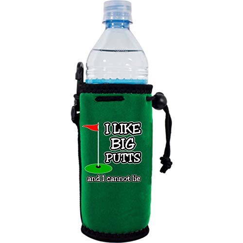 I Like Big Putts Water Bottle Coolie (Forest Green, 2 Pack)