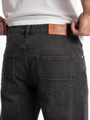 Image of Urbano Fashion Men's Relaxed Fit Washed Denim Jeans Non-Stretchable