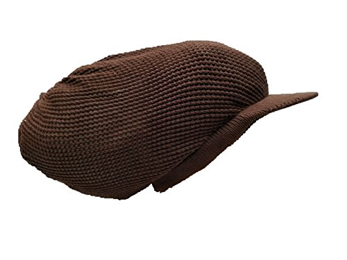 Mesh Rasta Hat Cap Dubwise Deep Visored Beanie Brown Irie Reggae Selassie Jamaica L/Xl #TOP1
