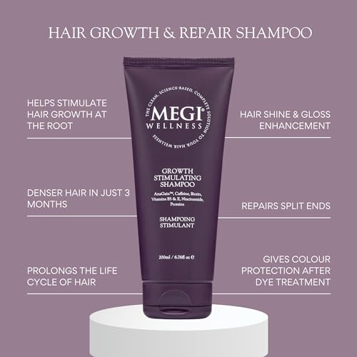 MEGI Wellness Hair Growth Shampoo with AnaGain & Biotin for Stronger, Healthier Hair 200ml Stimulating Shampoo for Hair Loss & Sensitive Scalps | Vegan, SLS-Free Hair Loss Shampoo (200ml) - Image 3