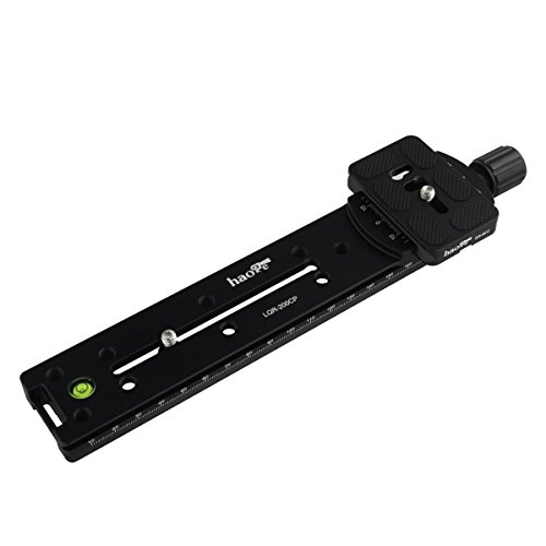 Haoge 200mm Nodal Slide Double Dovetail Focusing Rail Plate with Metal Quick Release Clamp and 60mm Plate for Camera Panoramic Panorama Close Up Macro Shoot fit Arca Swiss RRS Benro Kirk by Haoge - Used condition - US$15.51