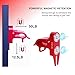 Woho Magnetic Cigar Holder for Golf Cart with Forked Base Stick into The Grass, Golf Cart Cigar Holder with Divot Repair Tool for 30-60 Rings, Cigar Clip with Dual Opening Carabiner Gift for Men (Red)