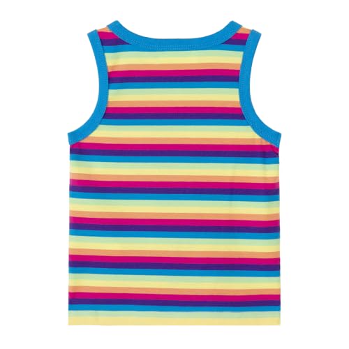 Image of Mud Kingdom Boys Girls T-Shirts Rainbow Stripe Cotton Unisex Top