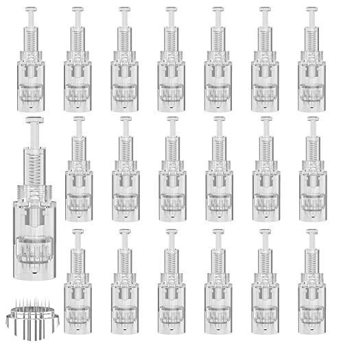 20 Pièces Aiguille Microneedling 12 Pin Micro Needling De Remplacement Dermapen Aiguilles Microneedling Cartouches Pour Micro Needle Gerät Pen Pour Auto Derma Stylo Électrique à Micro Aiguille Nadeln Cover