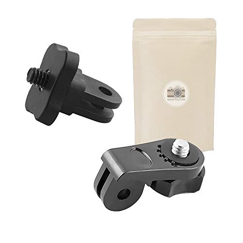 Adaptout X2 AGP+AGD Adaptateur de Trepied pour Gopro avec Vis 1/4' 5mm Fixation pour Go Pro Hero 7/6/5/4/3+/3/2/1 sur Monopode Accessoire Marque FRANÇAISE