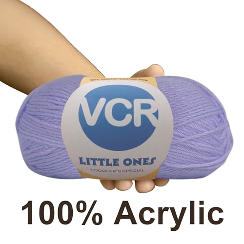 Image of VCR Light Lavender Yarn, 100 Grams Hank, 190 Meters Length, Acrylic Ball for Crochet and Knitting, Soft Crosia Threads, Pack of 1 Yarn, Suitable for DIY Crafts