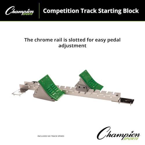 Taco de salida olímpico Champion Sports bloque de partida metálico para entrenamiento de velocidad 7