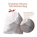 Amazon Basics Flextra Tall Kitchen Drawstring Trash Bags, 13 Gallon, Unscented, 50 Count