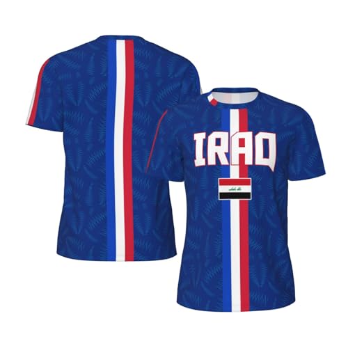 DABOYOZHZH Iraq Flag Cool Iraqans (79) Sports Jersey Mesh T-Shirt 3D Print for Running Cycling Soccer Tennis Fitness Climbing Shirts