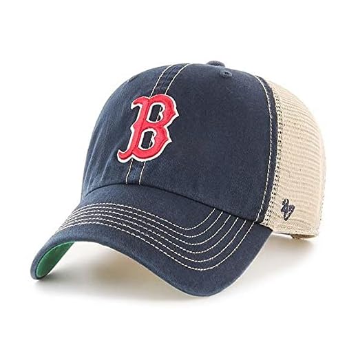 '47 Boston Red Sox Trawler Clean Up Snapback Trucker Hat Baseball Cap - Navy