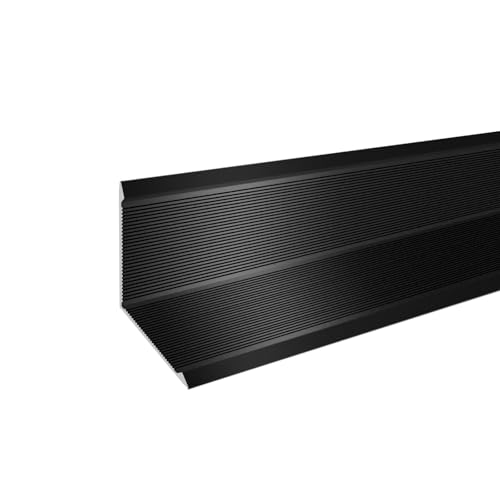 Image of Black Aluminum Alloy Metal Wall Corner Guards0.6 inchx0.6 inchx48 inch,21Ga /0.7mm,10PCS | Black Aluminum Alloy Wall L shaped wall corner guards,solid right angle corner Metal Protectors,90Angle Corner Guards
