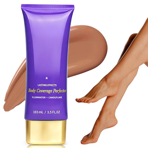 Tattoo Cover Up Makeup, Body Coverage Perfector Waterproof for Leg & Body Makeup, Bruise Scar Make up Tattoo Concealer Skin Full Coverage with Long Lasting 3.5oz, Bronze Radiance