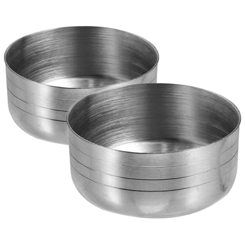 PACKOVE Tapas Antisalpicaduras para Vaso Mezclador de Cóctel Acero Inoxidable, 2 Piezas, Tamaño Pequeño para Coctelera 550ml, Accesorio Reutilizable para Barra de Bar y Cocina