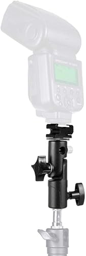 Miniatura 7 de FOTYRIG Soporte de flash para cámara Speedlite, soporte para sombrilla, soporte de zapato compatible con Nikon Pentax Olympus Nissin Metz y otros