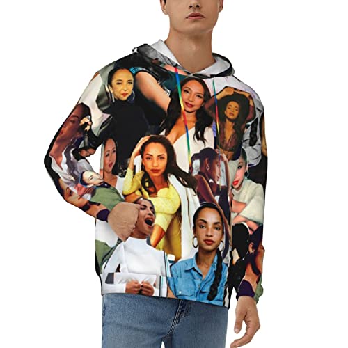 XENITE Sade Music And Adu Men's Hoodies Pattern Pullover Hooded Sweatshirt Streetwear Hooded Tops