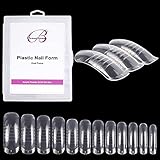 Beauticom USA Plastic Dual Nail Form Set Box - Frosted Form Box with Clear False Nail Form for Nail Salons and DIY Manicure