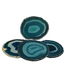 Agate Coaster Teal 3-3.5