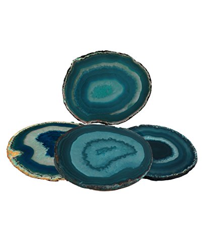 Agate Coaster Teal 3-3.5