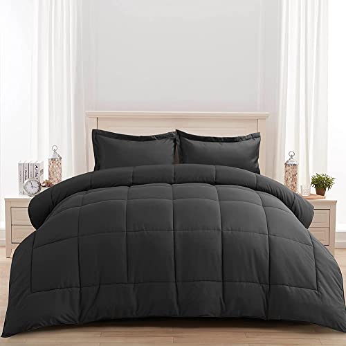 Amgui HU-XI-201 Grey 1-Queen Comforter Set With 2 Pillow Shams, Down Alternative, Diamond Quilting, Machine Washable thumb #6