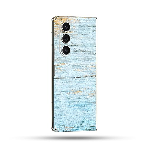 Image of MightySkins Glossy Glitter Skin Compatible with Samsung Galaxy Z Fold 5 Full Wrap - Distressed Wood | Protective Durable High-Gloss Glitter Finish | Easy to Apply & Change Styles | Made in The USA