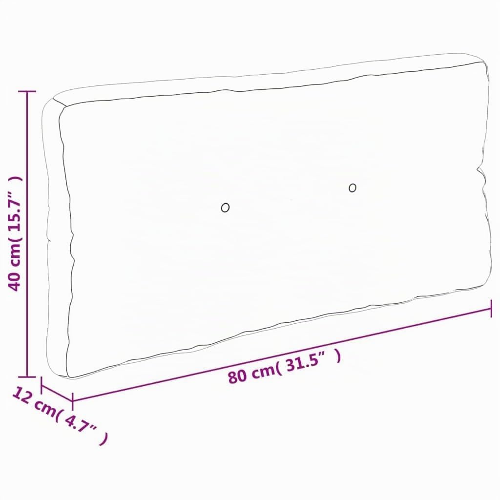vidaXL Coussin de Palette crème 80x40x12 cm Tissu
