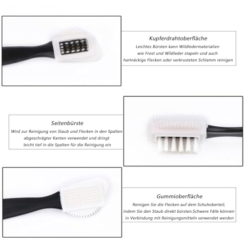 Wildlederbürste, 3 Stück Vielseitig Wildlederbürste Für Schuhe Set, Nubukleder Bürste, Wildleder Radiergummi, Für Rauleder, Nubuk, Wildleder Und Veloursleder Schuhbürste Wildleder Set ﻿