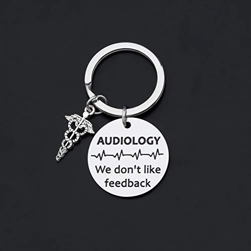 Image of CENWA Audiologist Gift Audiology Student Graduation Gift Audiology We Don't Like Feedback Keychain