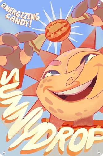 SUNDROP FNAF Security Breach In Game Poster Art Print Vintage Retro Metal Sign 8x12 Inch Man Cave Home Wall Decor